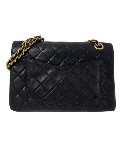 CHANEL（シャネル）CHANEL (シャネル) Wフラップチェーンショルダーバッグ ブラックの古着・服飾アイテム