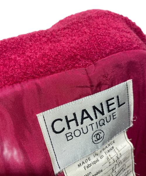 CHANEL（シャネル）CHANEL (シャネル) ココボタンツィードロングジャケット ショッキングピンク サイズ:36の古着・服飾アイテム