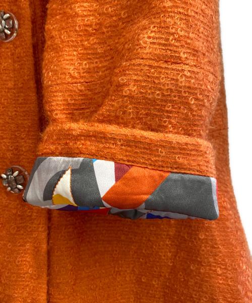 CHANEL（シャネル）CHANEL (シャネル) ツイードダブルコート オレンジ サイズ:34の古着・服飾アイテム