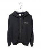 BURBERRYバーバリー）の古着「袖切替ジップパーカー」｜ブラック