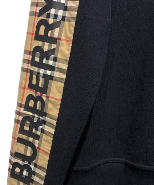 BURBERRY（バーバリー）BURBERRY (バーバリー) 袖切替ジップパーカー ブラック サイズ:XSの古着・服飾アイテム