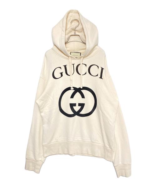 GUCCI（グッチ）GUCCI (グッチ) インターロッキングロゴパーカー ベージュ サイズ:Sの古着・服飾アイテム