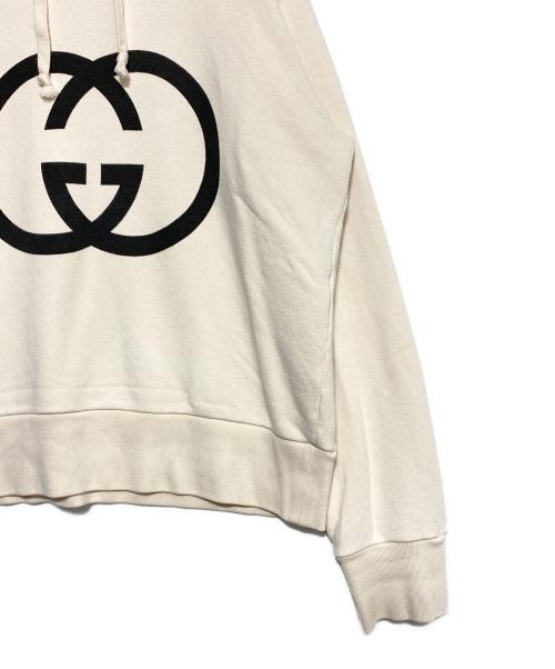 GUCCI（グッチ）GUCCI (グッチ) インターロッキングロゴパーカー ベージュ サイズ:Sの古着・服飾アイテム