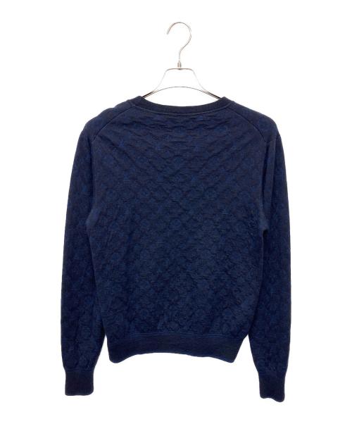 LOUIS VUITTON（ルイ ヴィトン）LOUIS VUITTON (ルイ ヴィトン) カシミヤ混 モノグラムニット ネイビー サイズ:Mの古着・服飾アイテム