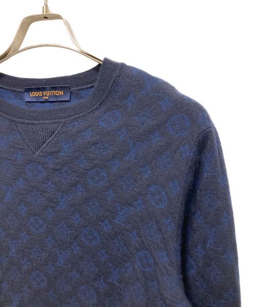 LOUIS VUITTON（ルイ ヴィトン）LOUIS VUITTON (ルイ ヴィトン) カシミヤ混 モノグラムニット ネイビー サイズ:Mの古着・服飾アイテム