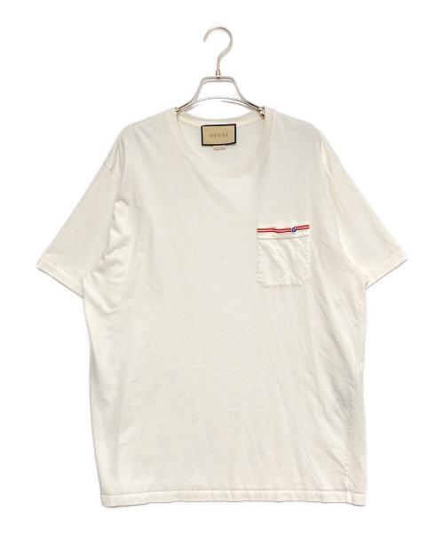 GUCCI（グッチ）GUCCI (グッチ) ダブルGポケットTシャツ ホワイト サイズ:XLの古着・服飾アイテム