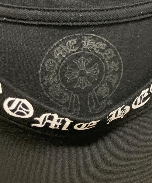 CHROME HEARTS（クロムハーツ）CHROME HEARTS (クロムハーツ) CH NECK ROGO T-shirts / アーチネックロゴカットソー ブラック サイズ:Lの古着・服飾アイテム