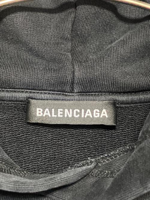 BALENCIAGA（バレンシアガ）BALENCIAGA (バレンシアガ) バックロゴパーカー ブラック サイズ:Mの古着・服飾アイテム