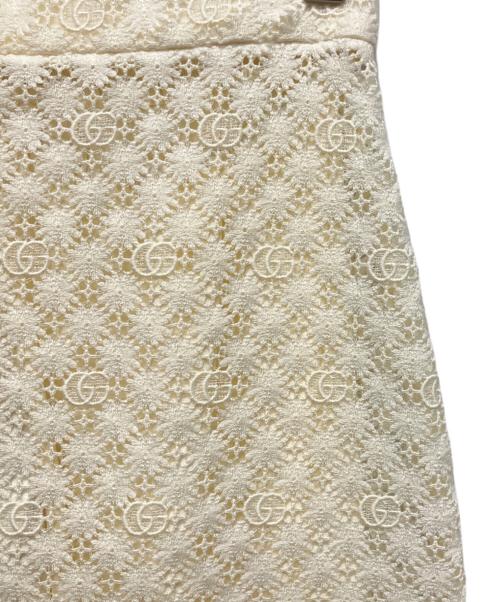GUCCI（グッチ）GUCCI (グッチ) ダブルGレーススカート ベージュ サイズ:40 未使用品の古着・服飾アイテム