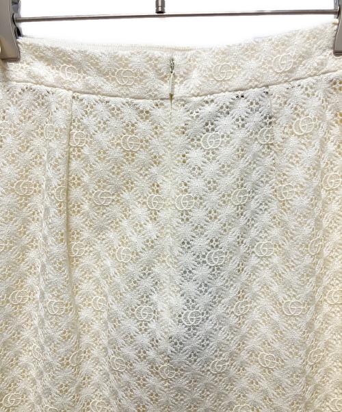 GUCCI（グッチ）GUCCI (グッチ) ダブルGレーススカート ベージュ サイズ:40 未使用品の古着・服飾アイテム