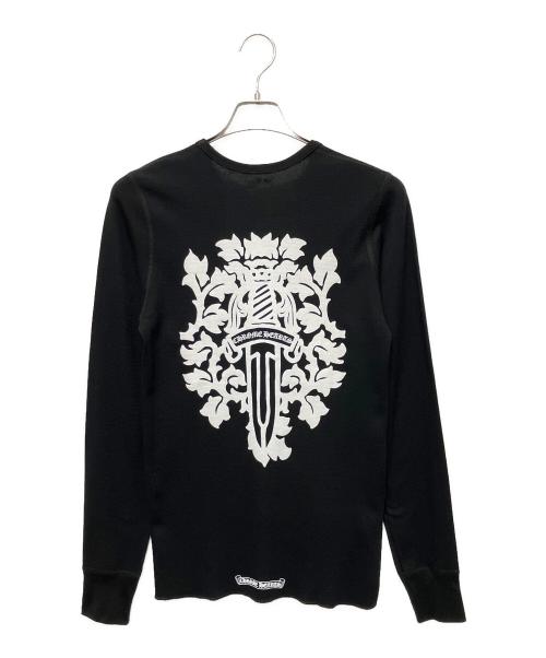 CHROME HEARTS（クロムハーツ）CHROME HEARTS (クロムハーツ) ダガーワッフル サーマル ロングスリーブ ブラック サイズ:Mの古着・服飾アイテム