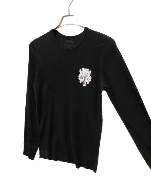 CHROME HEARTS（クロムハーツ）CHROME HEARTS (クロムハーツ) ダガーワッフル サーマル ロングスリーブ ブラック サイズ:Mの古着・服飾アイテム