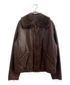 GIORGIO ARMANIジョルジョアルマーニ）の古着「レザーブルゾン」｜ブラウン