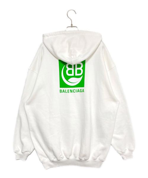 BALENCIAGA（バレンシアガ）BALENCIAGA (バレンシアガ) ロゴパーカー ホワイト サイズ:XSの古着・服飾アイテム