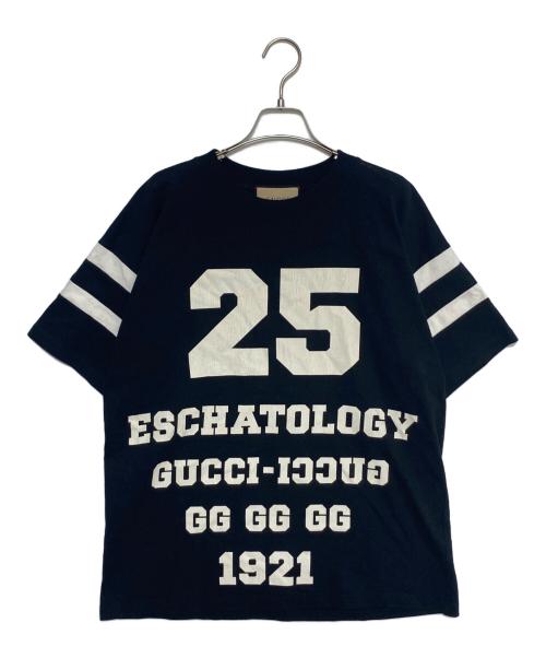 GUCCI（グッチ）GUCCI (グッチ) フットボールTシャツ ブラック サイズ:XSの古着・服飾アイテム