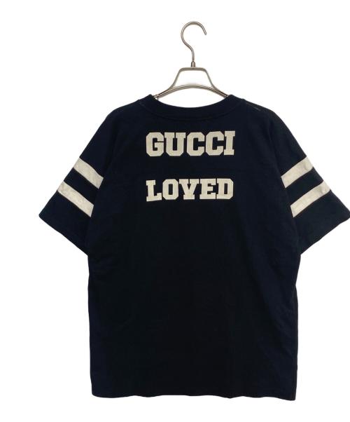 GUCCI（グッチ）GUCCI (グッチ) フットボールTシャツ ブラック サイズ:XSの古着・服飾アイテム