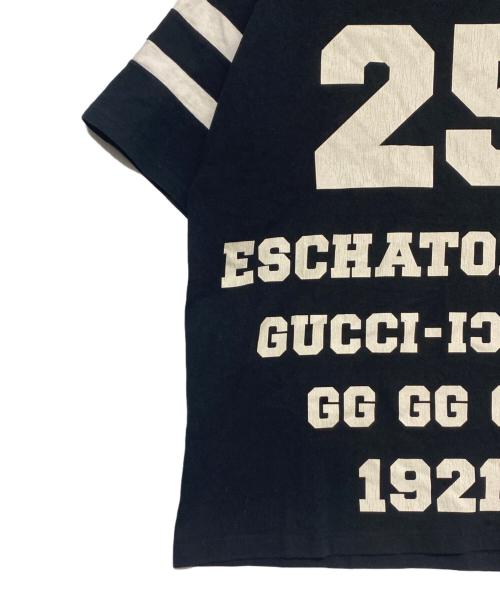 GUCCI（グッチ）GUCCI (グッチ) フットボールTシャツ ブラック サイズ:XSの古着・服飾アイテム