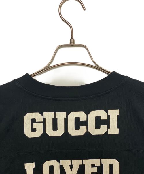 GUCCI（グッチ）GUCCI (グッチ) フットボールTシャツ ブラック サイズ:XSの古着・服飾アイテム