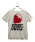 GUCCI（グッチ）の古着「STRAWBERRY GUCCI T-shirt/ストロベリー プリント Tシャツ」｜アイボリー