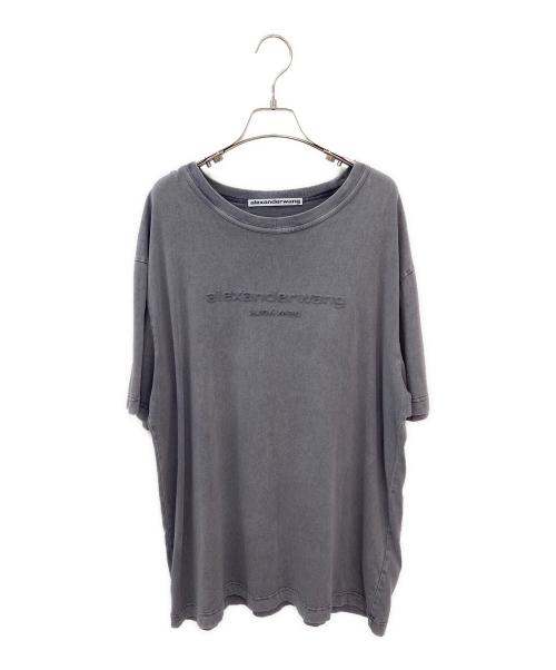 ALEXANDER WANG（アレキサンダー・ワン）ALEXANDER WANG (アレキサンダーワン) エンボスロゴTシャツ グレー サイズ:Lの古着・服飾アイテム