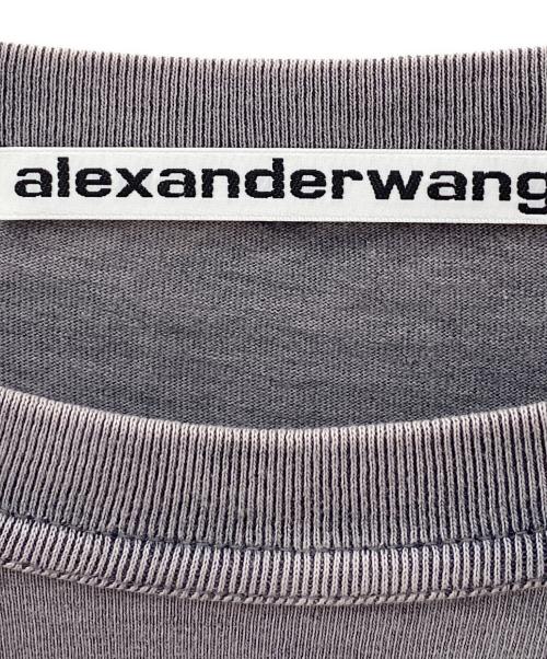 ALEXANDER WANG（アレキサンダー・ワン）ALEXANDER WANG (アレキサンダーワン) エンボスロゴTシャツ グレー サイズ:Lの古着・服飾アイテム