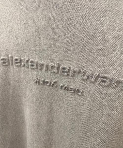 ALEXANDER WANG（アレキサンダー・ワン）ALEXANDER WANG (アレキサンダーワン) エンボスロゴTシャツ グレー サイズ:Lの古着・服飾アイテム