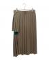 sacai (サカイ) SUITING×CHIFFON LAYERED PLEATS SKIRT カーキ サイズ:3：32000円