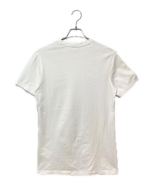 MONCLER（モンクレール）MONCLER (モンクレール) ビーズ ロゴTシャツ ホワイト サイズ:Lの古着・服飾アイテム