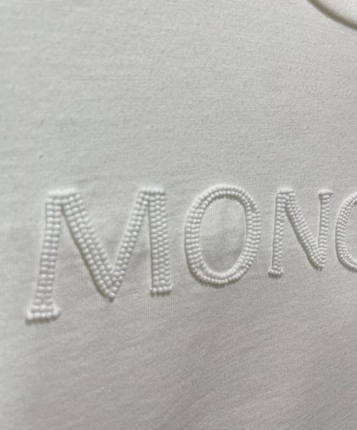 MONCLER（モンクレール）MONCLER (モンクレール) ビーズ ロゴTシャツ ホワイト サイズ:Lの古着・服飾アイテム