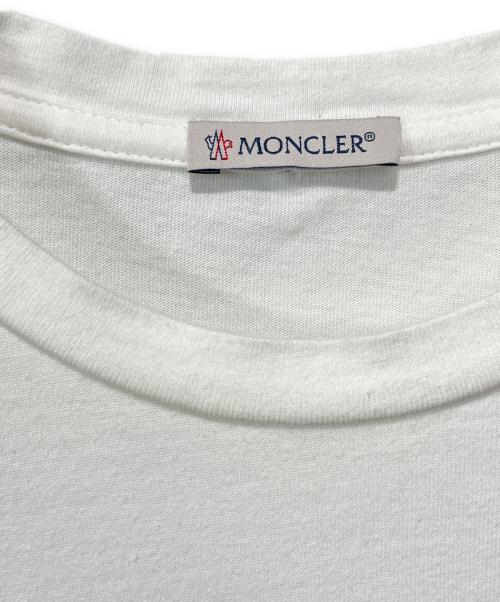 MONCLER（モンクレール）MONCLER (モンクレール) ビーズ ロゴTシャツ ホワイト サイズ:Lの古着・服飾アイテム