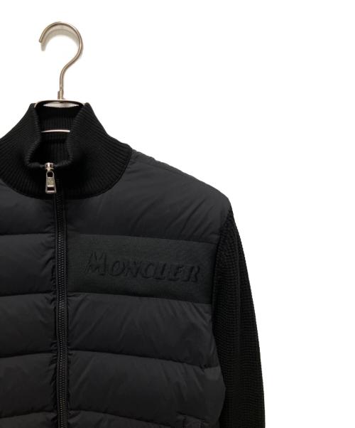 MONCLER（モンクレール）MONCLER (モンクレール) ダウン切替ニットジャケット ブラック サイズ:Mの古着・服飾アイテム