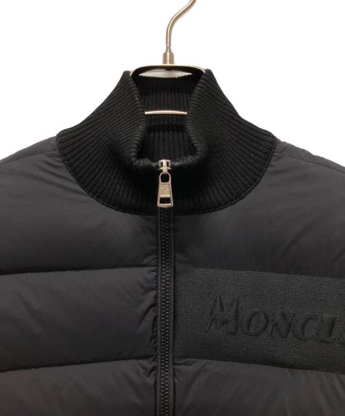 MONCLER（モンクレール）MONCLER (モンクレール) ダウン切替ニットジャケット ブラック サイズ:Mの古着・服飾アイテム