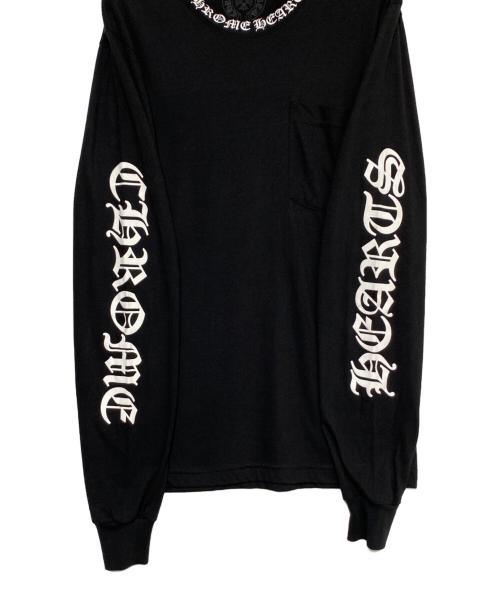 CHROME HEARTS（クロムハーツ）CHROME HEARTS (クロムハーツ) ネックロゴロングスリーブTシャツ ブラック サイズ:Sの古着・服飾アイテム