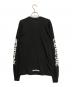 CHROME HEARTS (クロムハーツ) ネックロゴロングスリーブTシャツ ブラック サイズ:S：70000円