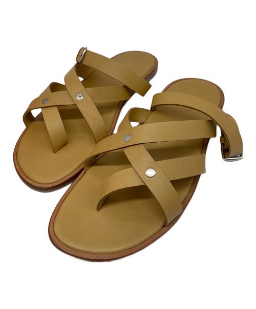 HERMES（エルメス）HERMES (エルメス) ストラップレザー サンダル セリエ ブラウン サイズ:44の古着・服飾アイテム