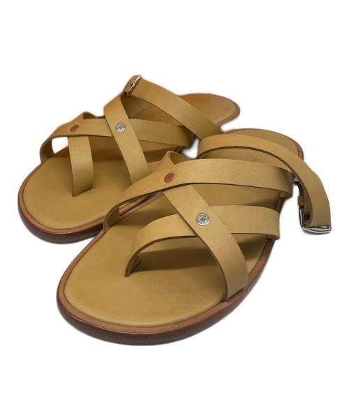 HERMES（エルメス）HERMES (エルメス) ストラップレザー サンダル セリエ ブラウン サイズ:44の古着・服飾アイテム