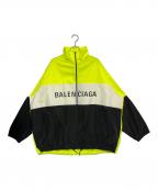 BALENCIAGAバレンシアガ）の古着「ロゴナイロンジャケット」｜イエロー×ブラック