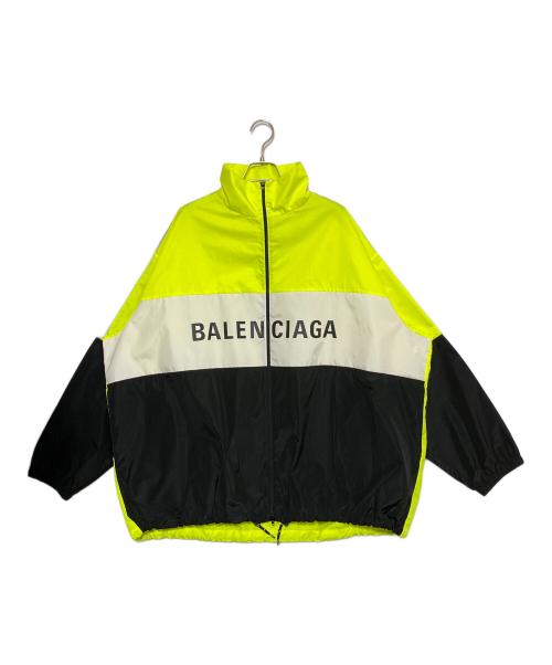 BALENCIAGA（バレンシアガ）BALENCIAGA (バレンシアガ) ロゴナイロンジャケット イエロー×ブラック サイズ:38の古着・服飾アイテム