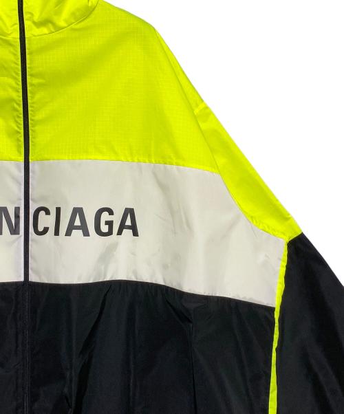BALENCIAGA（バレンシアガ）BALENCIAGA (バレンシアガ) ロゴナイロンジャケット イエロー×ブラック サイズ:38の古着・服飾アイテム