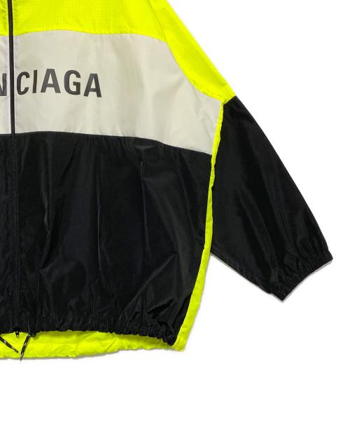 BALENCIAGA（バレンシアガ）BALENCIAGA (バレンシアガ) ロゴナイロンジャケット イエロー×ブラック サイズ:38の古着・服飾アイテム