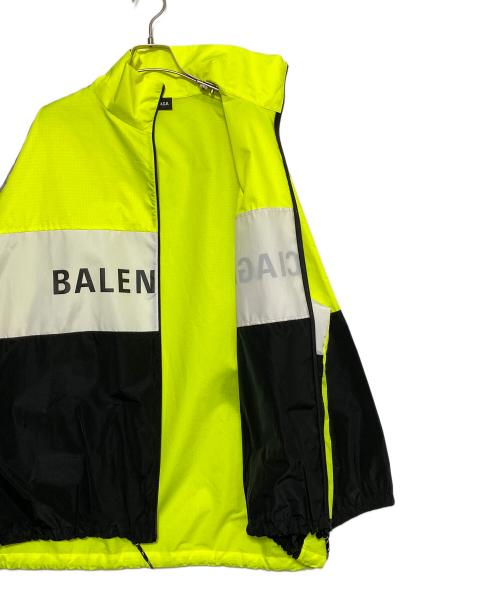 BALENCIAGA（バレンシアガ）BALENCIAGA (バレンシアガ) ロゴナイロンジャケット イエロー×ブラック サイズ:38の古着・服飾アイテム