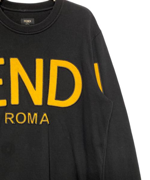 FENDI（フェンディ）FENDI (フェンディ) ロゴスウェット ブラック サイズ:Lの古着・服飾アイテム