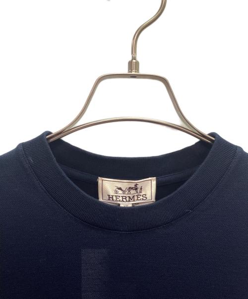 HERMES（エルメス）HERMES (エルメス) 鹿の子 Tシャツ ネイビー サイズ:XSの古着・服飾アイテム