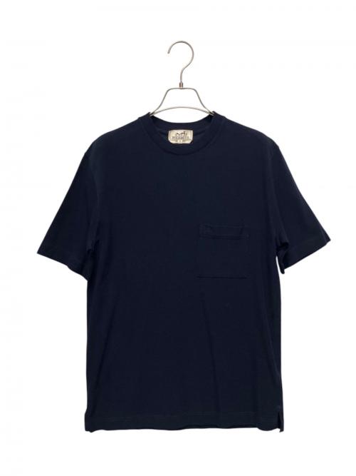 HERMES（エルメス）HERMES (エルメス) 鹿の子 Tシャツ ネイビー サイズ:XSの古着・服飾アイテム