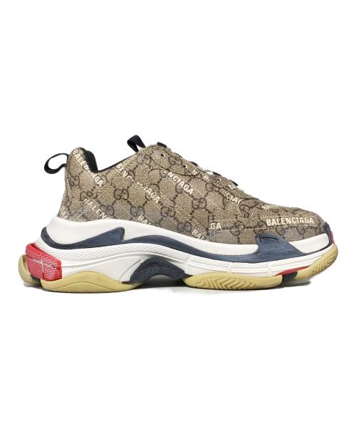 BALENCIAGA（バレンシアガ）BALENCIAGA (バレンシアガ) GUCCI (グッチ) TRIPLE S ブラウン サイズ:41の古着・服飾アイテム