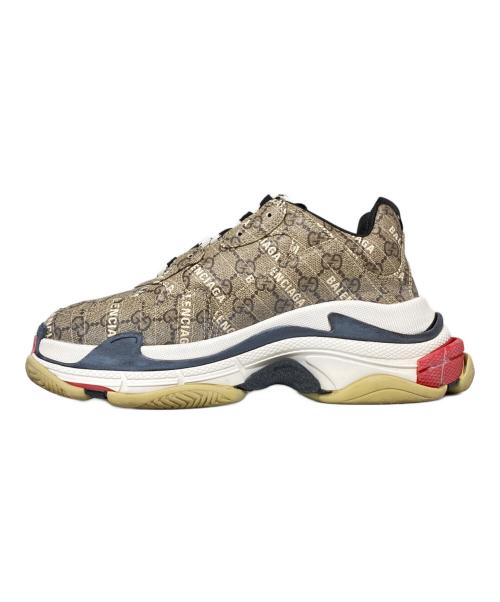 BALENCIAGA（バレンシアガ）BALENCIAGA (バレンシアガ) GUCCI (グッチ) TRIPLE S ブラウン サイズ:41の古着・服飾アイテム