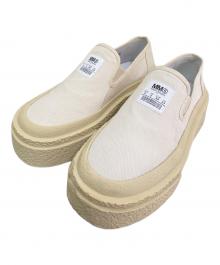 MM6 Maison Margiela（エムエムシックスメゾンマルジェラ）の古着「キャンバススリッポン」｜ベージュ