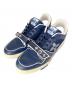 LOUIS VUITTON（ルイ ヴィトン）の古着「LVトレイナーラインスニーカー」｜ネイビー
