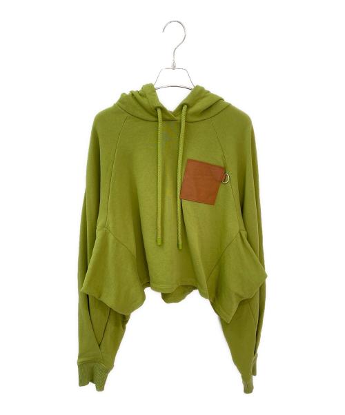 LOEWE（ロエベ）LOEWE (ロエベ) アナグラムパッチクロップドパーカー グリーン サイズ:Mの古着・服飾アイテム