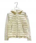 MONCLERモンクレール）の古着「MONCLER ダウン切替ジップパーカー B10938493100 82573」｜ホワイト